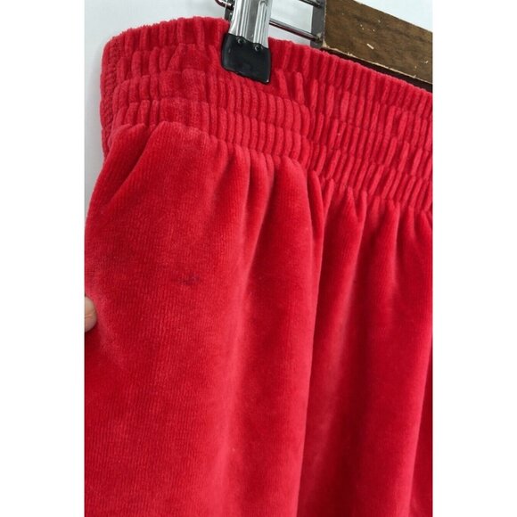 Vtg Nordstrom Active Sports Red Velour W/Pocket Straight Leg Pants XL - Picture 5 of 12